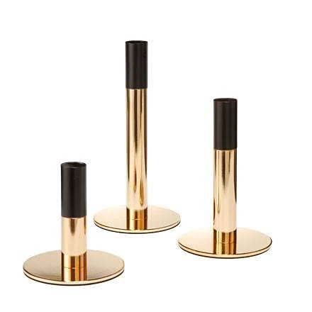 Goebel Golden Black 23-122-73-1 Candle Holder Made of Metal 21 x 10 cm