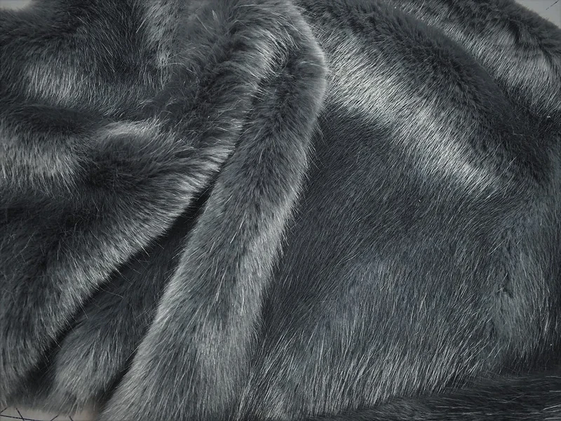Super Luxury Faux Fur Fabric Material - Swiss Flintstone, 1Mtr - 150cm x 100cm