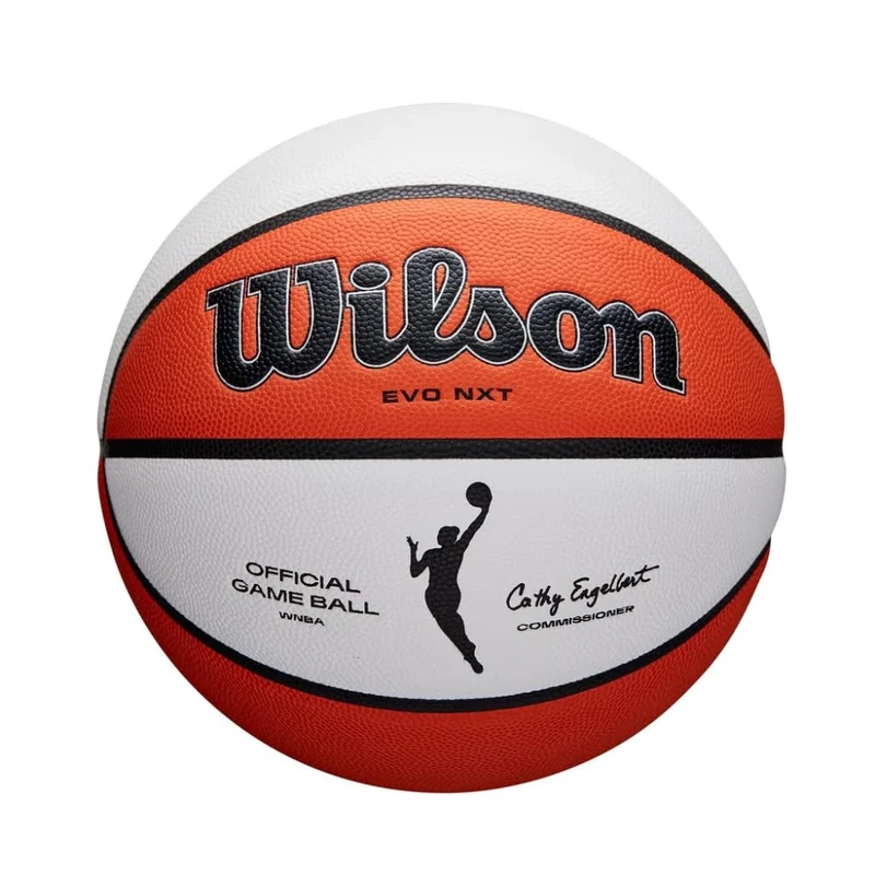 Wilson WNBA Official Game Ball, Indoor, Leather, Size: 6, Brown/White