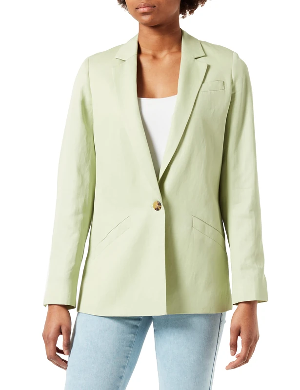ESPRIT Collection Women's 022EO1G329 Blazer, 340/PASTEL Green, Standard