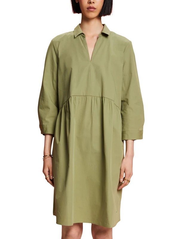 ESPRIT Women's 992ee1e307 Dress, 345/Light Khaki, 12