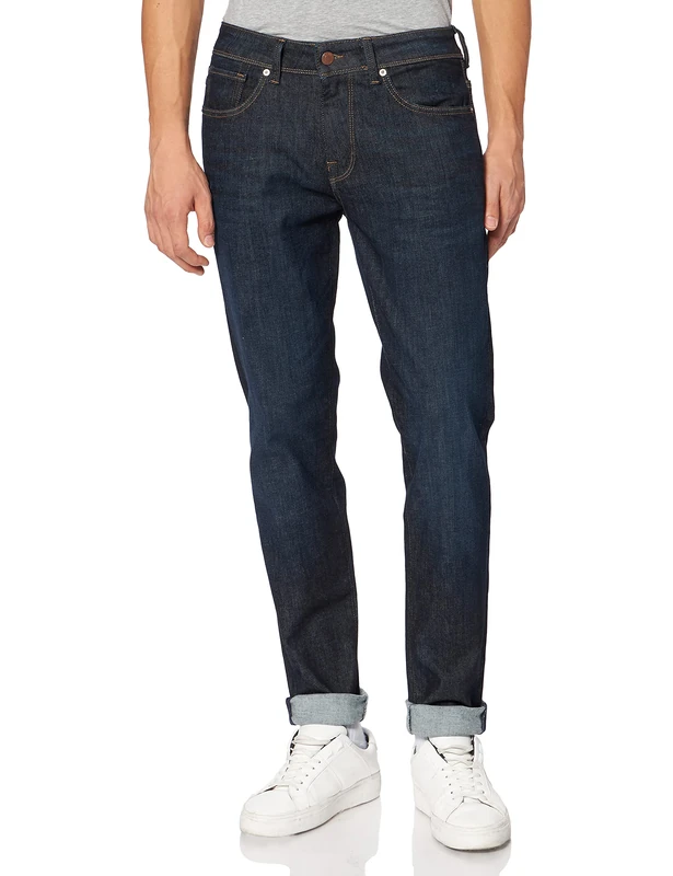 SELECTED HOMME Blue Men's SLHSLIM-Leon 6291 D.B SUPERST JNS U NOOS Jeans, Dark Blue Denim, 32/34