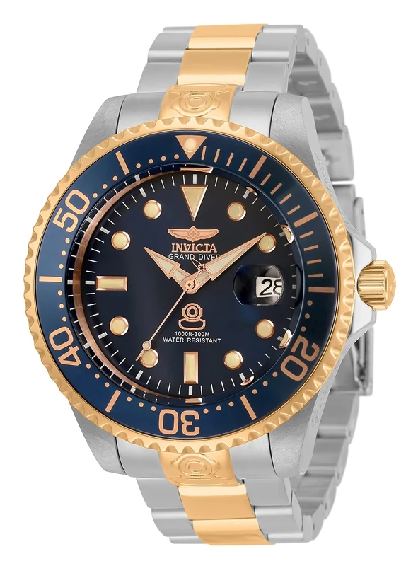 Invicta Grand Diver 33315 Men's Watch - Waterproof - Analogue - Automatic Movement - Stainless Steel with Blue dial - 47mm