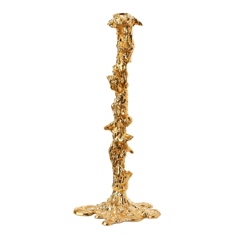 Pols Potten Drip Candle Holder for Table Candles - Gold, Large