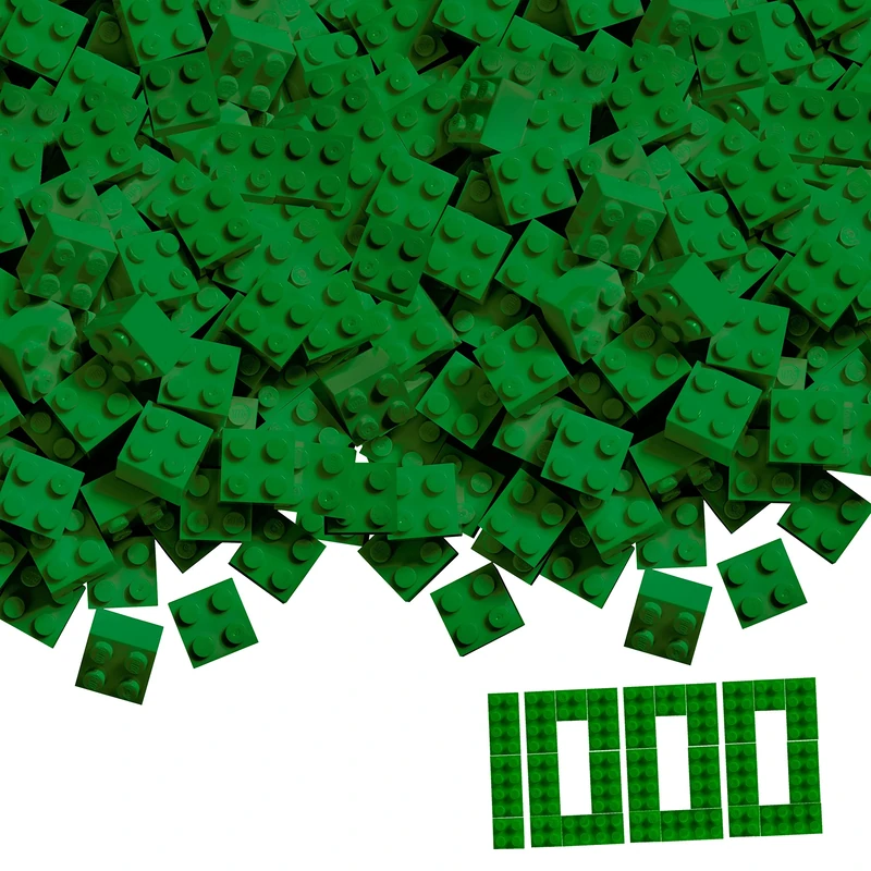 Simba Blox, 104114552, 1000 Green Building Blocks for Children from 3 Years, Pack of 4, in Box, Fully Compatible with Many Other Manufacturers