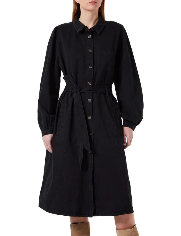 Part Two Havinpw Dr Dress, Washed Black Denim Women's, Washed Black Denim, 12