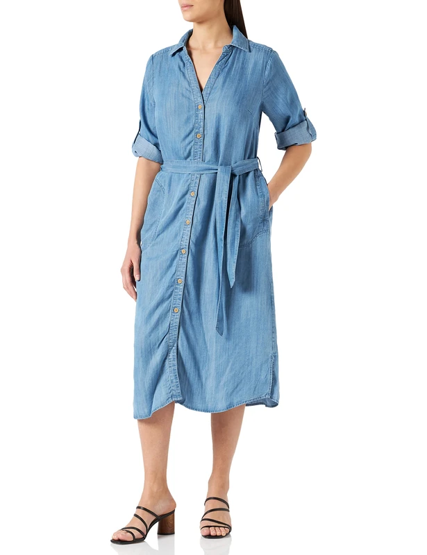 PART TWO Womens CharlynPW DR Dress, Medium Blue Denim Dress, Medium Blue Denim, 40