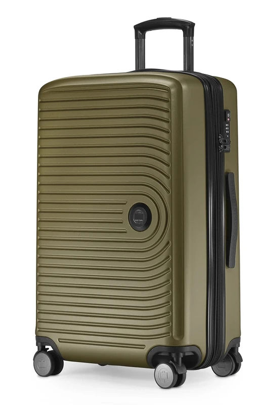 HAUPTSTADTKOFFER Mitte - Medium-Sized Hard-Shell Suitcase, TSA, 4 Wheels, Check-In Luggage with 8 cm Volume Expansion, 68 cm, 88 L, Avocado
