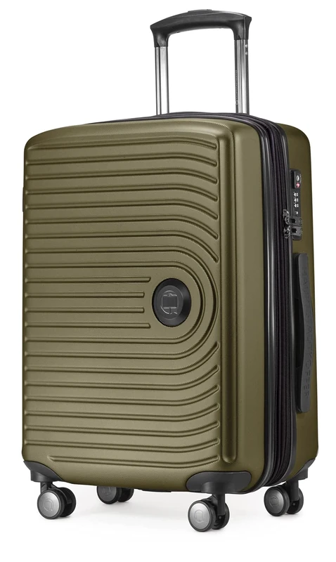 Hauptstadtkoffer - MITTE - Hand Luggage 55x40x23 cm, Cabin Trolley with Extension, TSA, 4 Double Wheels, 55 cm, 55 liters, Avocado