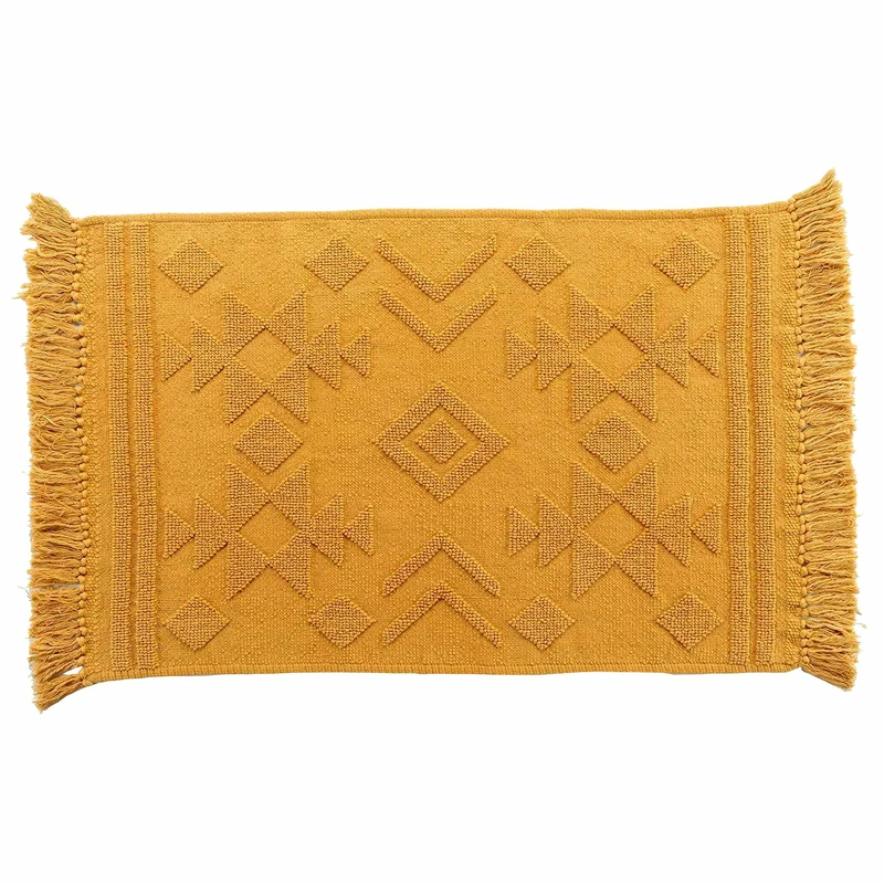 Douceur d'Intérieur, Carpet Rectangle (60 x 90 cm) Cilaos Saffron, Cotton Jacquard