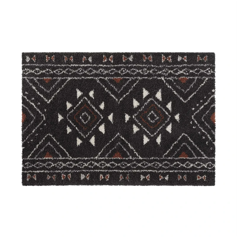 Douceur d'Intérieur, Rectangular Mat 160 x 230 cm Polypropylene Saharienne Black