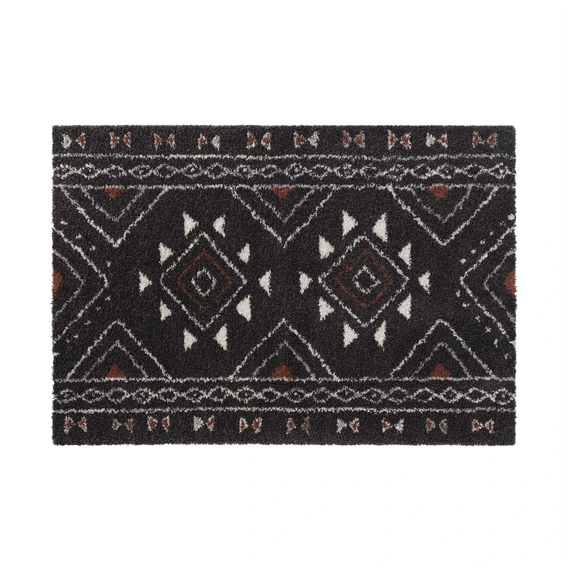 Douceur d'Intérieur, Rectangular Mat 120 x 170 cm Polypropylene Saharienne Black