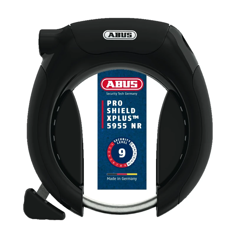 ABUS frame lock Pro Shield XPlus 5955 + insert chain 6KS + lock bag - Bicycle lock with XPlus cylinder - Key removable when lock is open - security level 9