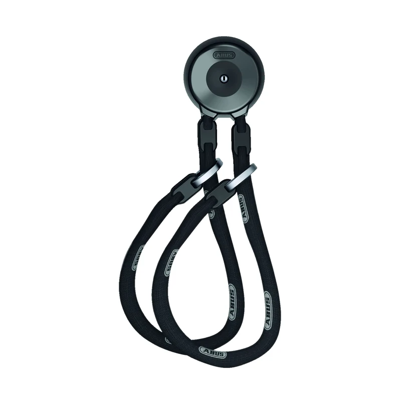 ABUS wall anchor WCH + 2 x chains ACH 9KS - for theft protection of bicycles and motorbikes in garages, cellars or in front of the house - security level 13-110 cm long chains