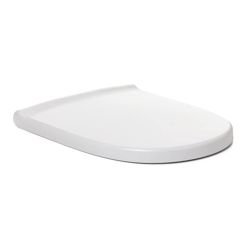 TATAY Optima Merida Universal Toilet Seat Cover, Made of Thermoplastic, Shape D, Soft Close, Removable, Antibacterial, Easy Installation, 5-year Warranty, White. Measures 44 x 35.5 cm
