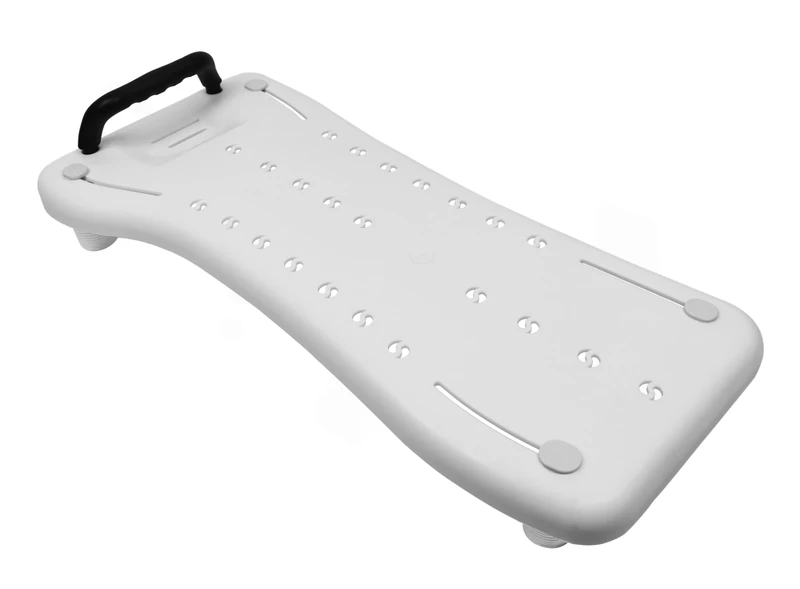 PEPE Mobility Bath Board Seat for Adults with Handle, Adjustable to Fit 16"-24" Width Baths, Drainage Holes, Bath Aids for Elderly Transfer Board