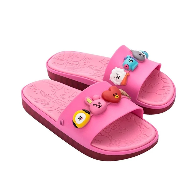 Melissa BEACH SLIDE NEXT GEN + BT21, Flat Sandal, - Image 1