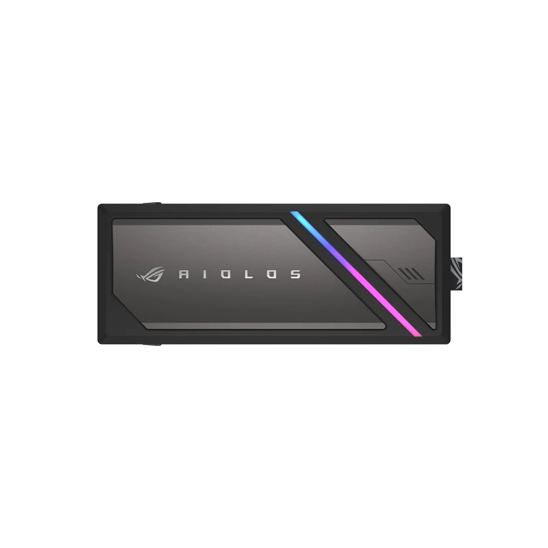 ASUS ROG Strix Aiolos USB-C 3.2 Gen 2x2 SSD Enclosure (Dual Support M.2 NVMe PCIe and SATA, Toolless Installation, SSD Dashboard for Device Status, Cooling System - Image 1