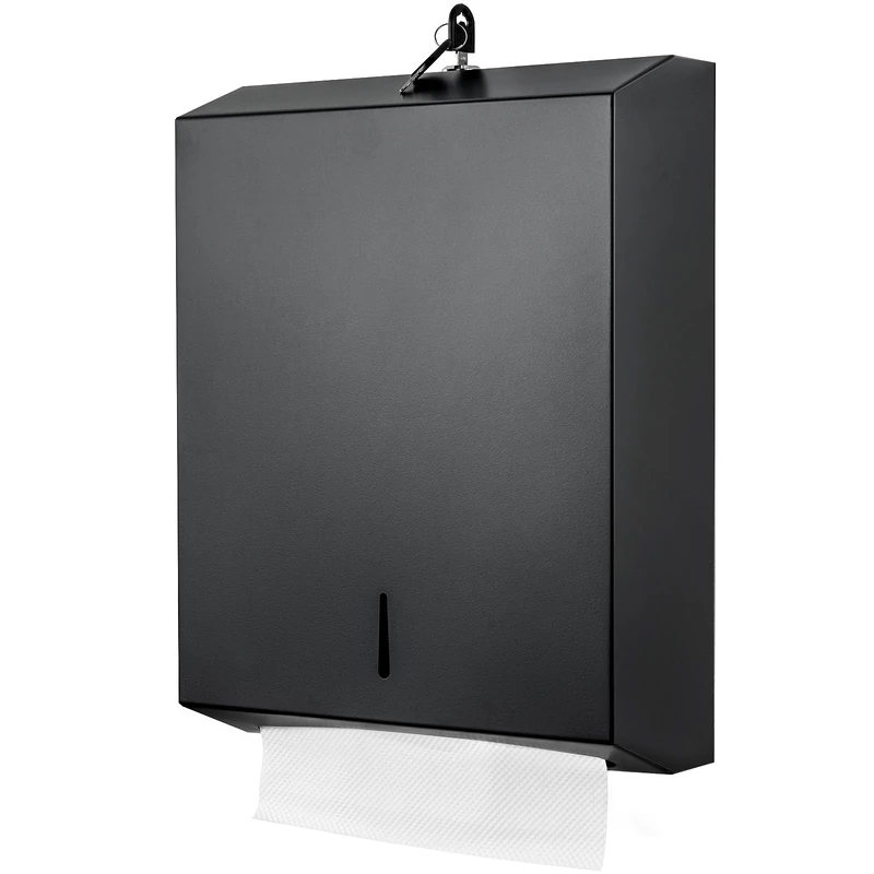 Gorlary Matte Black Paper Towel Dispenser - Wall Mount