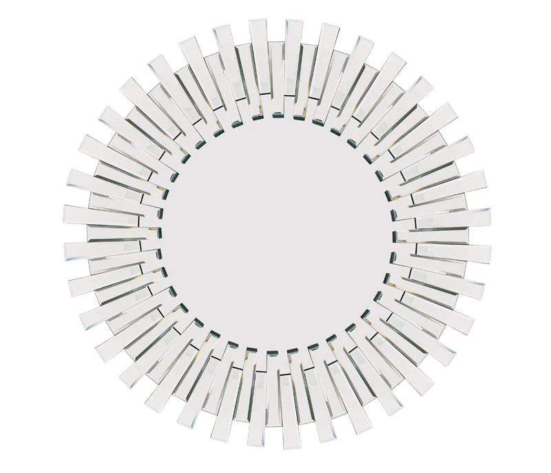 Milton Manor Modern Unique 3 Dimensional Sunburst All Glass Venetian Round Wall Mirror 4Ft 120cm