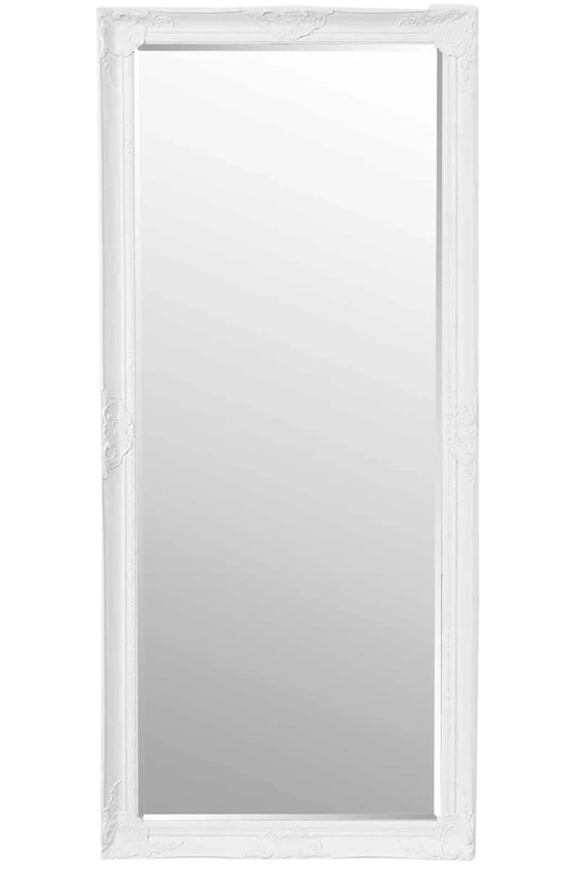 MirrorOutlet Milton Manor White Beveled Full Length Wall Mirror 5Ft6 X 2Ft6 168cm X 76cm, XY083-M