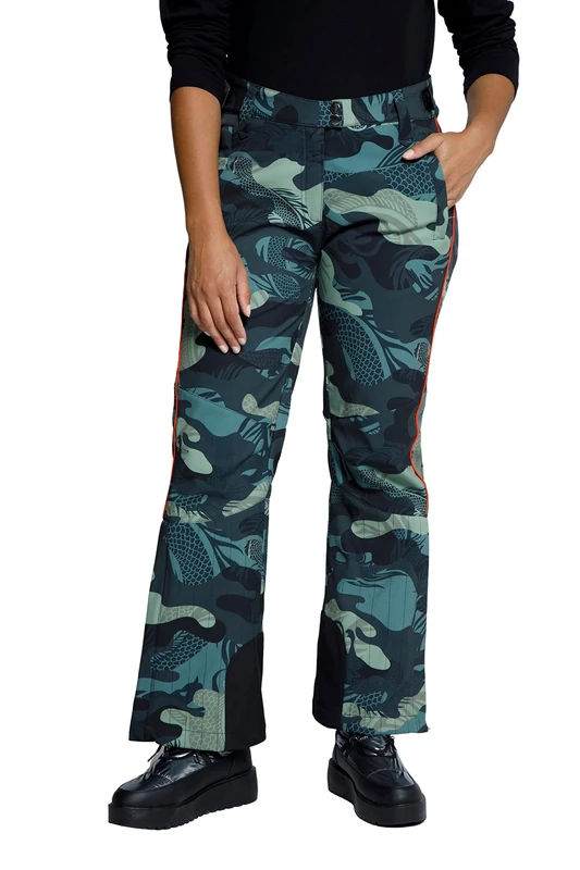 Ulla Popken Women's Hosen Softshell Pants, Winter Ivy, 33W / 32L