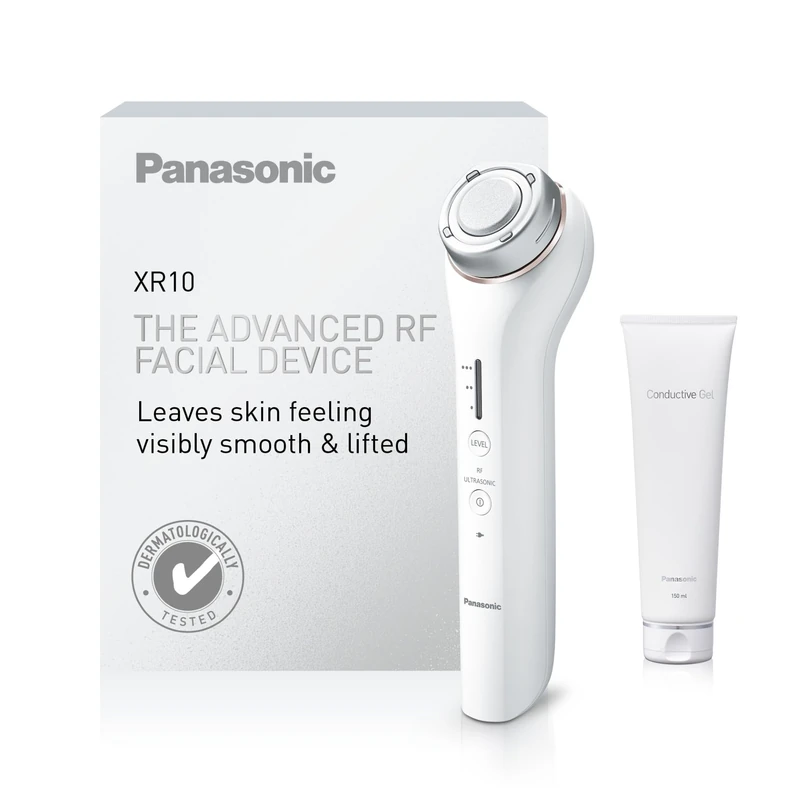 Panasonic EH-XR10 Advanced RF Radio Frequency Device with Ultrasonic Technologies for Anti-Aging Skin Tightening, Wrinkle Repair and Gradual Face Lifting
