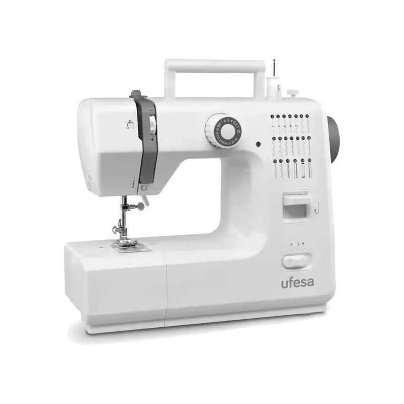 Ufesa SW2002 Deluxe Sewing Machine with 20 Stitches, 2 Speed Levels, Sewing Light, Pedal/Manual Switch, Power 12V