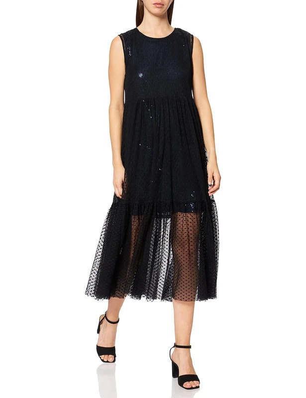 Derhy Women's ADEQUAT Cocktail Dress, Noir, Large