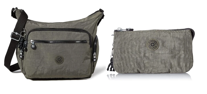 Kipling Women Gabbie Shoulder Bag, Green Moss, One Size Women's Creativity L Pouches/Cases, Green Moss, 18.5x11x1.5 Centimeters (B x H x T)