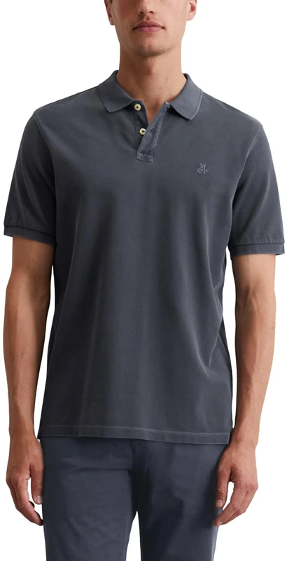 Marc OߴPolo Men's Regular Fit Organic Cotton Short Sleeve Polo Shirt, Blue (Total Eclipse), 3XL