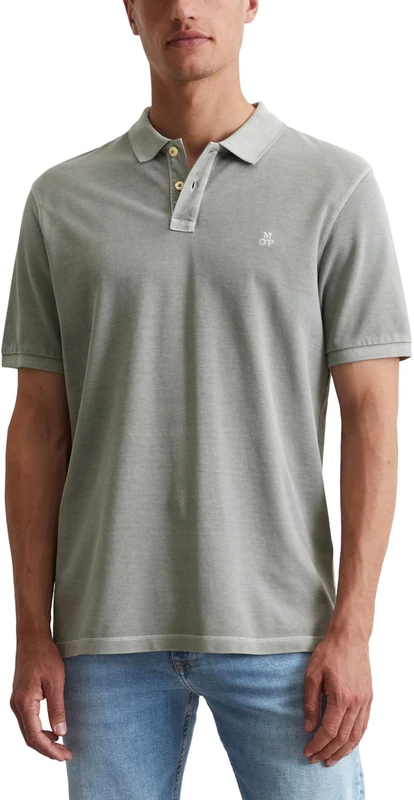 Marc OߴPolo Men's Regular Fit Organic Cotton Short Sleeve Polo Shirt, Grey (Grau), S