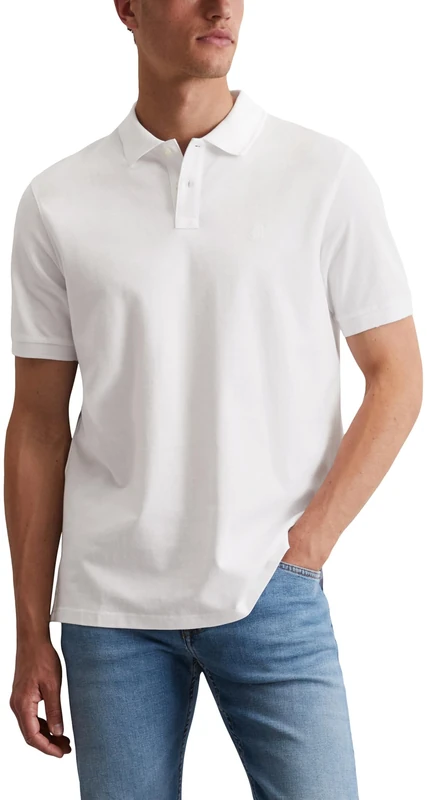 Marc OߴPolo Men's Regular Fit Organic Cotton Short Sleeve Polo Shirt, White (White), XL