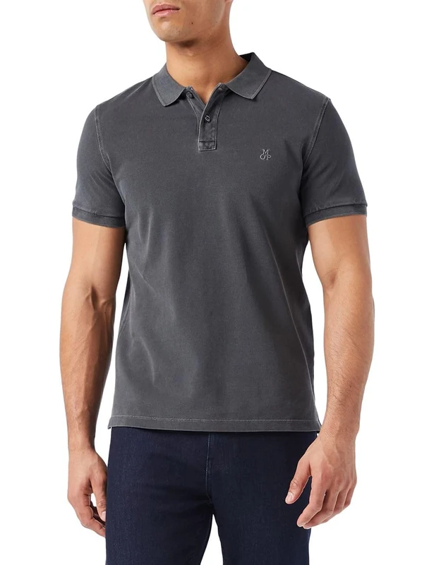 Marc OߴPolo Men's Regular Fit Organic Cotton Short Sleeve Polo Shirt, Grey (Grau), XXL