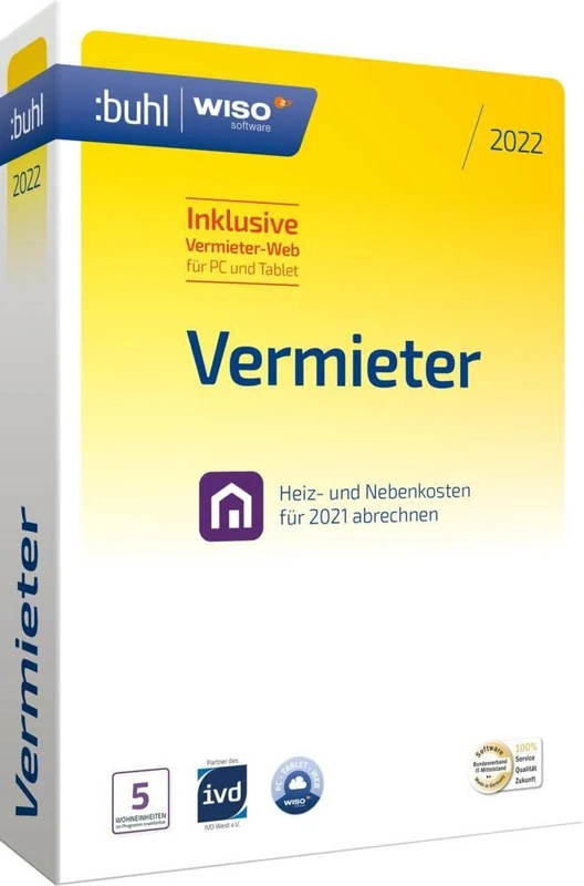 WISO Vermieter 2022: Heizkosten- und Nebenkostenabrechnung 2021 (WISO Software) - Image 1
