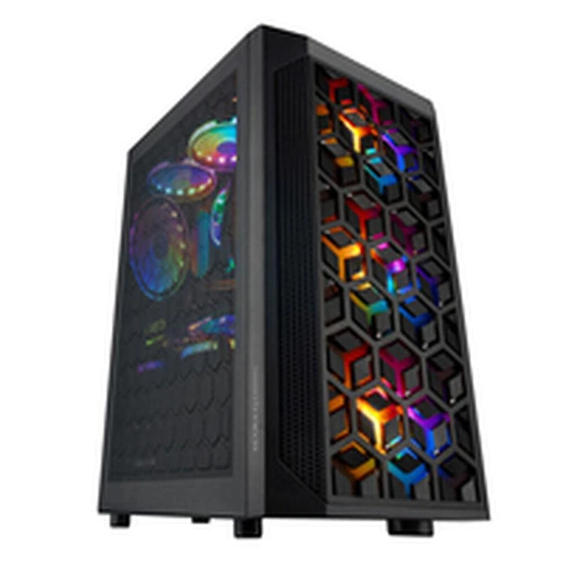 Mars Gaming MCMESH Black, Gaming PC Case, Micro ATX, Total Mesh Design, 3x FRGB Fans