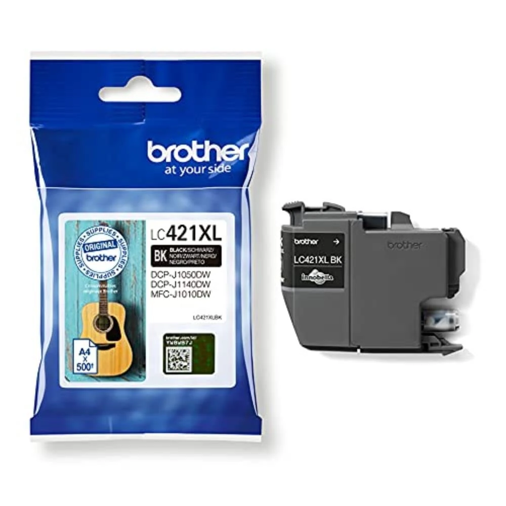 Brother LC-421XLBK Inkjet Cartridge, Black, Single Pack, High Yield includes 1 x Inkjet Cartridge, Brother Genuine Supplies