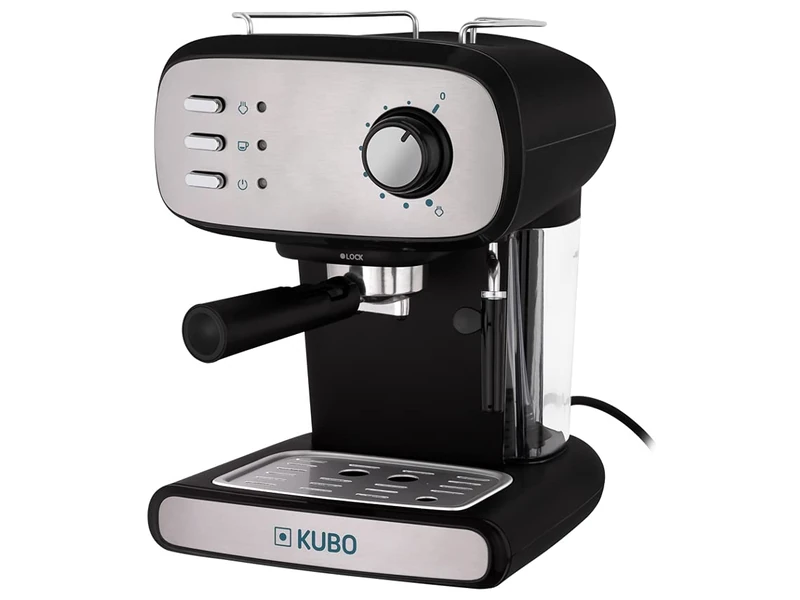 KUBO Espresso and Cappuccino Coffee Machine, 15 Bar Pressure, Water Tank 1.2 L, 850 W, Suitable for Milk Drinks