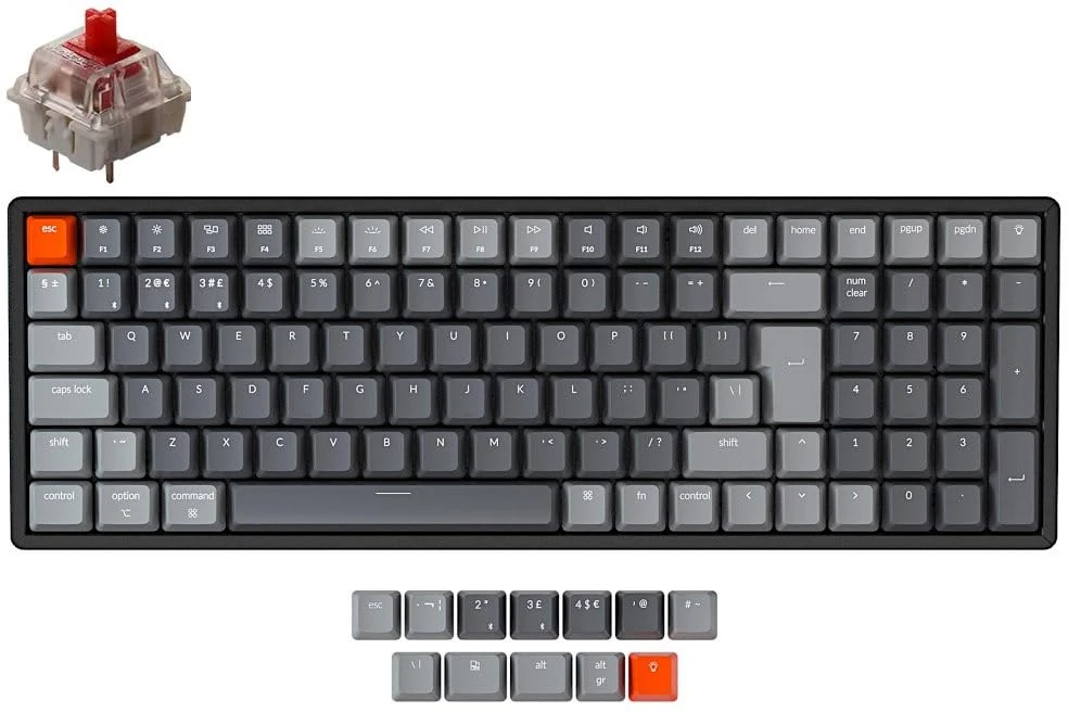 UK Keychron K4 Bluetooth RGB Backlit Soldered Linear Switches Aluminium Mac/PC Keyboard