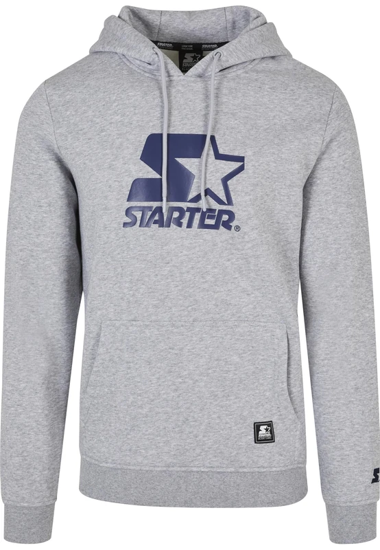 Starter Black Label Men's Starter The Classic Logo Hoody Hooded Sweatshirt, heathergrey, M