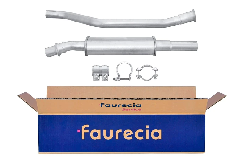 HELLA 8LC 366 023-371 Middle Silencer - Easy2Fit Kit - Centre - 2-Piece - Set with Attachments