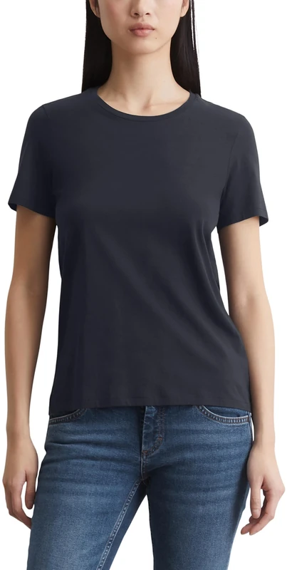 Marc OߴPolo Women's Regular Fit Organic Cotton T-Shirt, Blue (Manic Midnight), L - Image 1