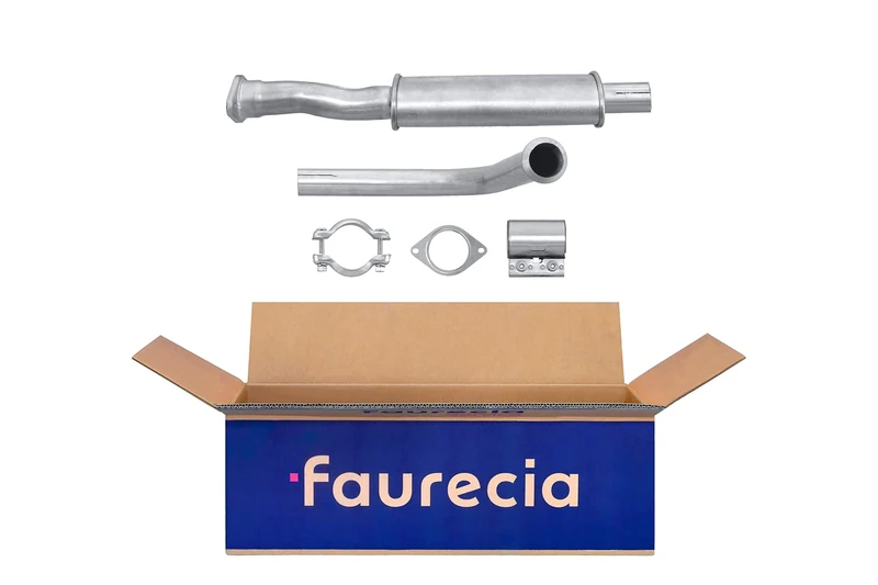 HELLA 8LC 366 025-621 Middle Silencer - Easy2Fit Kit - Middle - Two Piece - Set with Attachments - Image 1