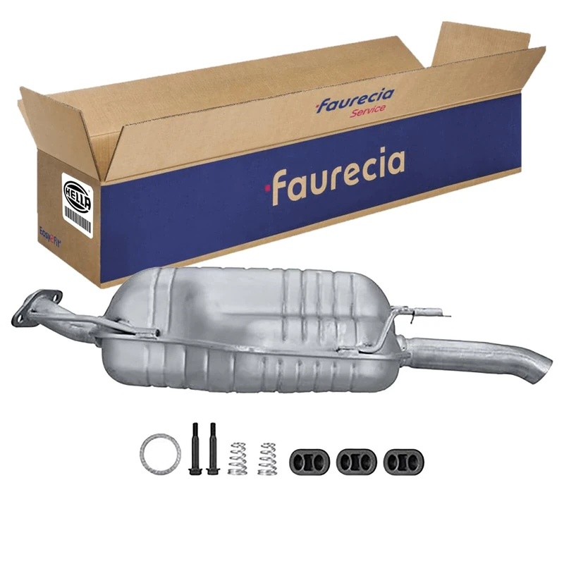 HELLA 8LD 366 031-161 Rear Muffler - Easy2Fit® Kit - Rear - one-piece - Kit with mounting parts