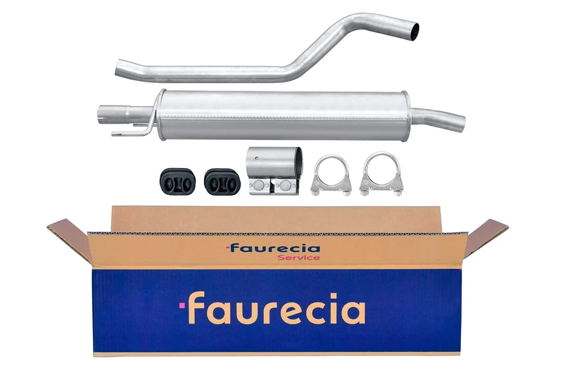 HELLA 8LC 366 024-751 Middle Silencer - Easy2Fit Kit - Middle - Two Piece - Set with Attachments - Image 1