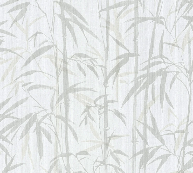Michalsky Living Bamboo Look Wallpaper Change is Good Non Woven wallcovering Bold Bamboo 10.05 m x 0.53 m Beige Creme 379892