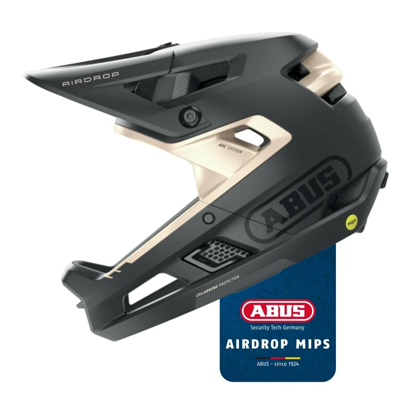 ABUS Fullface helmet AirDrop MIPS - MTB: Downhill, Freeride and Enduro - Mountain bike helmet with optimised ventilation and Ambient Sound Channel - for adults