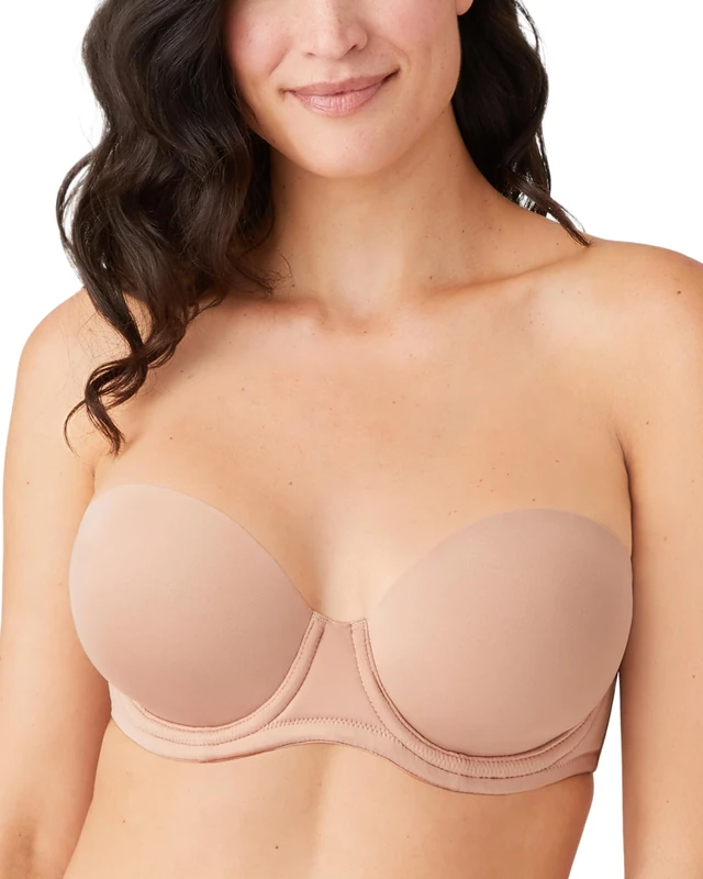 Wacoal Women's Red Carpet Lightly Padded Full Coverage Underwire Strapless Bra, 854119, Opaque, Roebuck, 38F