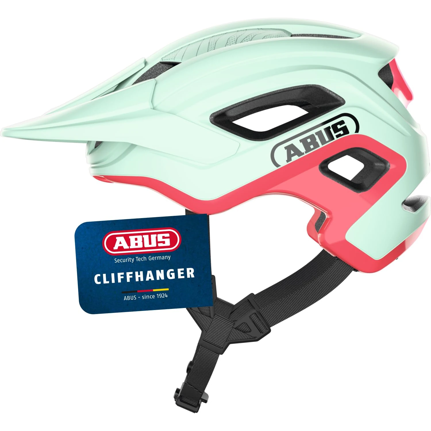 ABUS MTB helmet Cliffhanger - bike helmet for demanding trails - with large ventilation openings & TriVider strap system - for men and women
