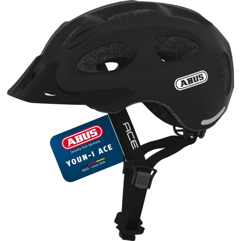 ABUS Youn-I ACE city helmet - bike helmet for everyday use - with integrated LED rear light - for men and women